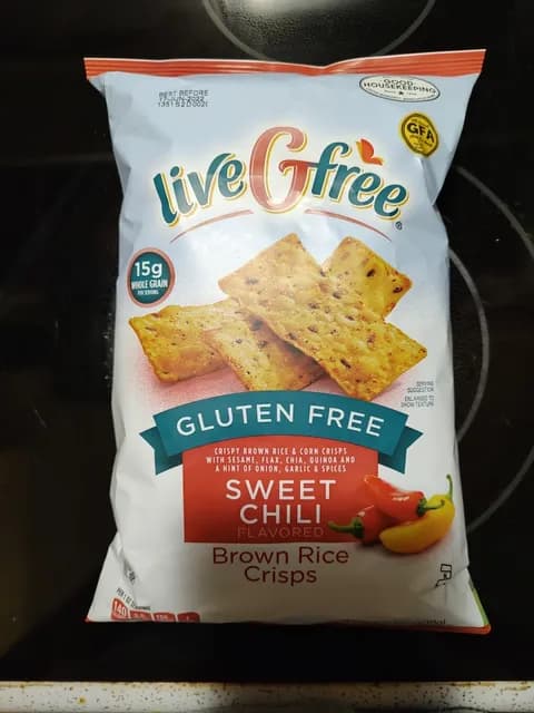 Is it Egg Free? Livegfree Gluten Free Sweet Chili Flavored Brown Rice Crisps