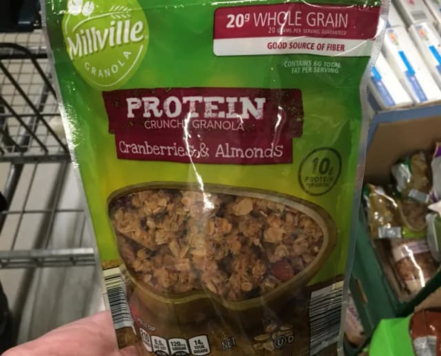 Is it Egg Free? Millville Granola Protein Crunch Granola Cranberries & Almonds