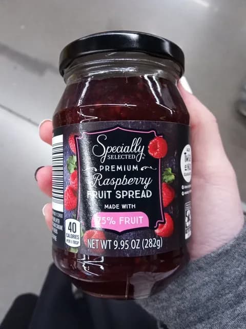 Is it Vegetarian? Specially Selected Premium Raspberry Fruit Spread Made With 75% Fruit