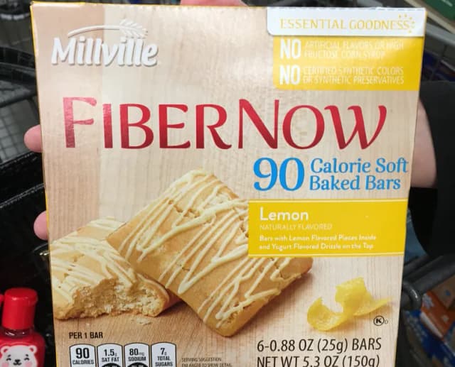 Is it Soy Free? Millville Fibernow 90 Calorie Soft Baked Bars Lemon