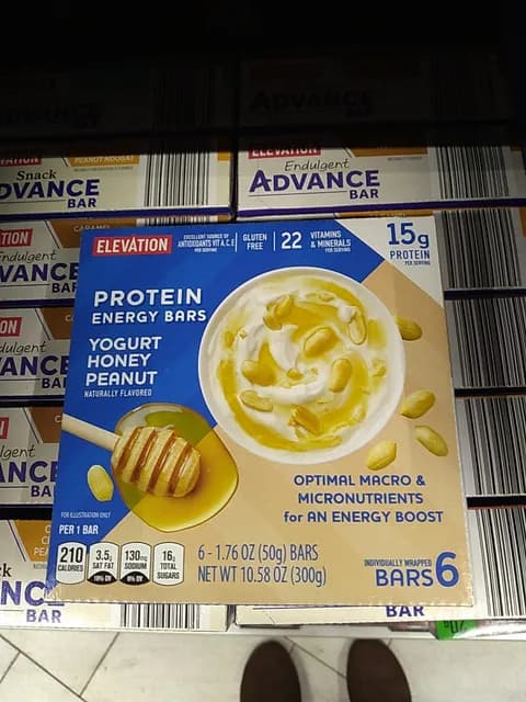 Is it Egg Free? Elevation Protein Energy Bars Yogurt Honey Peanut