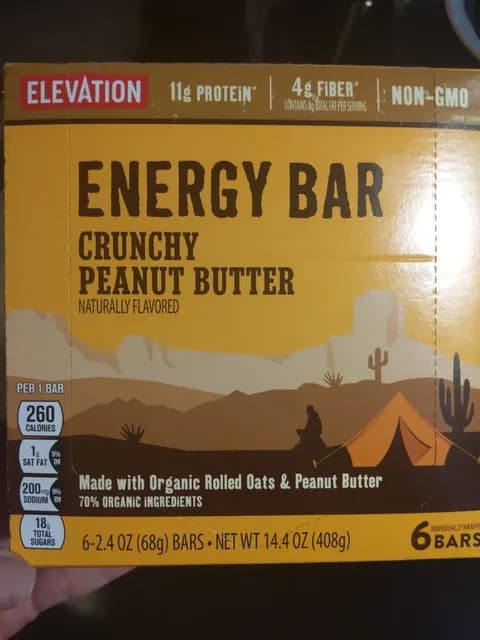 Is it Soy Free? Elevation Crunchy Peanut Butter Energy Bar