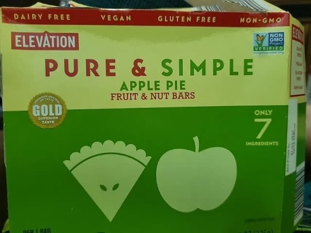 Is it Egg Free? Elevation Pure & Simple Apple Pie Fruit & Nut Bars