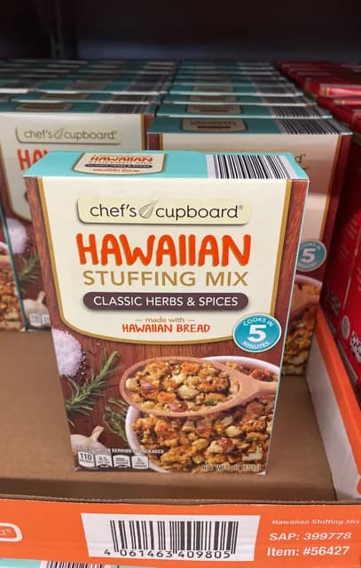 Is it Soy Free? Chef's Cupboard Hawaiian Stuffing Mix Classic Herbs & Spices