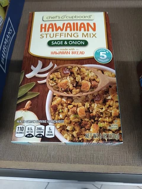 Is it Lactose Free? Chef's Cupboard Hawaiian Stuffing Mix Sage & Onion Made With Hawaiian Bread