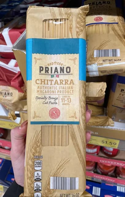 Is it Egg Free? Priano Chitarra Specialty Bronze Cut Pasta