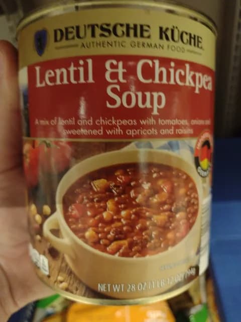 Is it Egg Free? Deutsche Küche Lentil & Chickpea Soup