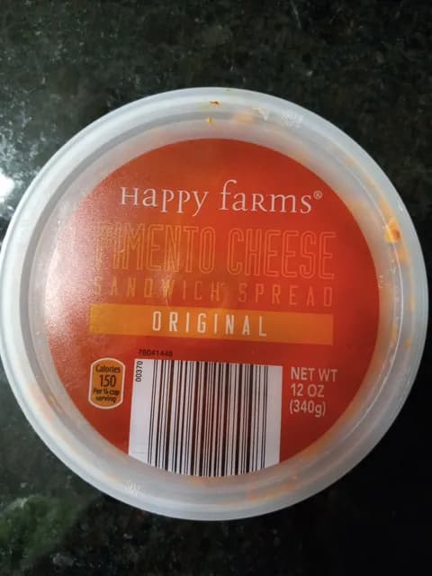 Is it Egg Free? Happy Farms Pimento Cheese Sandwich Spread