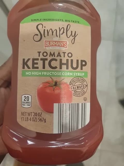 Is it Soy Free? Burman's Simply Tomato Ketchup