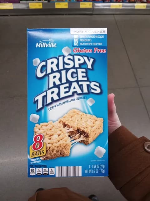 Is it Egg Free? Millville Gluten Free Crispy Rice Treats Crispy Marshmallow Squares