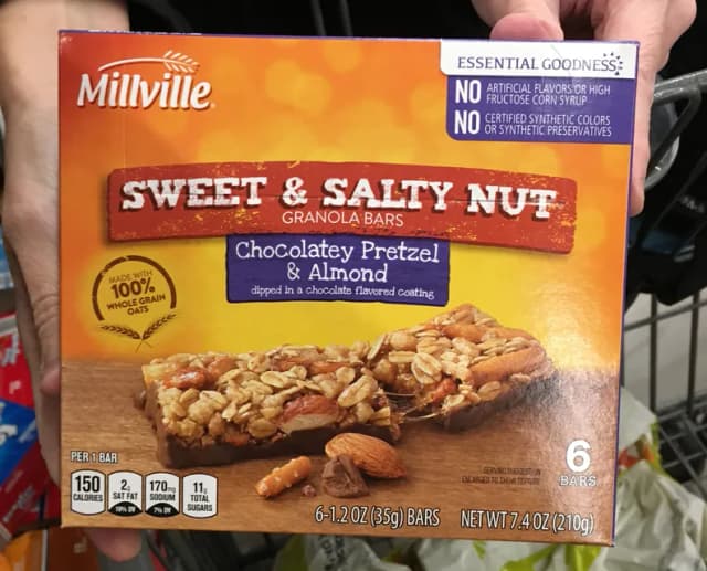 Is it Soy Free? Millville Sweet & Salty Nut Granola Bars Chocolatey Pretzel & Almond