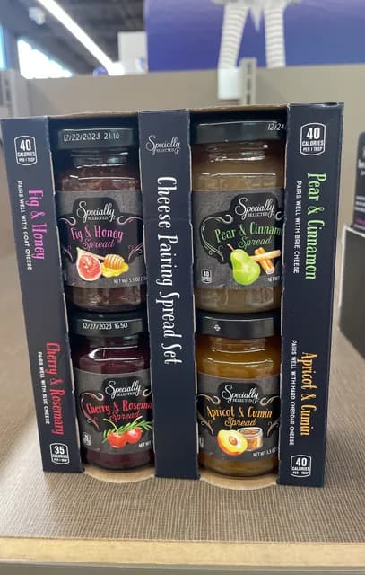 Is it Egg Free? Specially Selected Fig & Honey Spread, Pear & Cinnamon Spread, Cherry & Rosemary Spread, Apricot & Cumin Spread