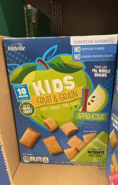 Is it Lactose Free? Millville Kids Fruit & Grain Apple-icous Soft Baked Mini Bars