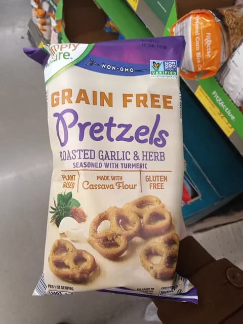 Is it Soy Free? Simply Nature Grain Free Pretzels Roasted Garlic & Herb Seasoned With Turmeric