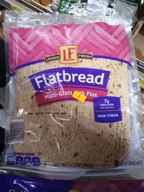 Is it Egg Free? L'oven Fresh Flatbread Multi-grain With Flax