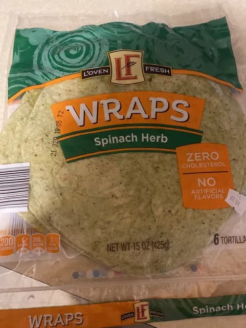 Is it Soy Free? L'oven Fresh Spinach Herb Wraps