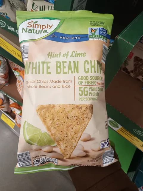 Is it Gluten Free? Simply Nature Hint Of Lime White Bean Chips