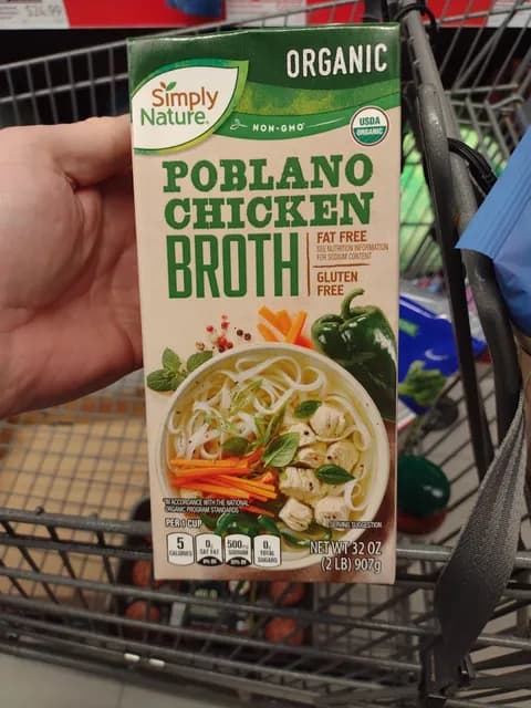 Is it Egg Free? Simply Nature Organic Poblano Chicken Broth