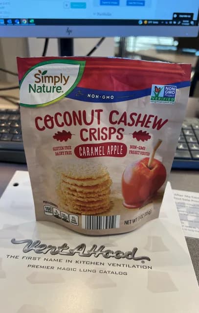 Is it Soy Free? Simply Nature Coconut Cashew Crisps Caramel Apple