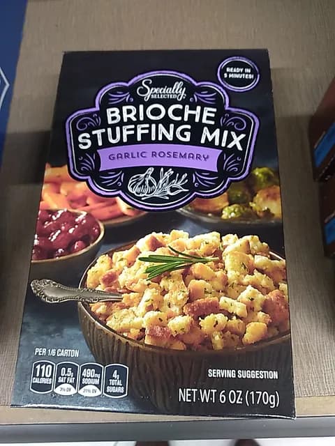 Is it Egg Free? Specially Selected Brioche Stuffing Mix Garlic Rosemary