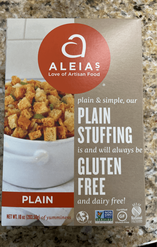 Is it Soy Free? Aleias Stuffing Mix Plains Box