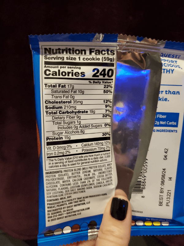 Is it Shellfish Free? Quest Nutrition® Protein Cookie Chocolate Chip