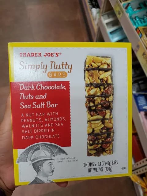 Is it Soy Free? Trader Joe's Simply Nutty Bars, Dark Chocolate, Nuts And Sea Salt Bar