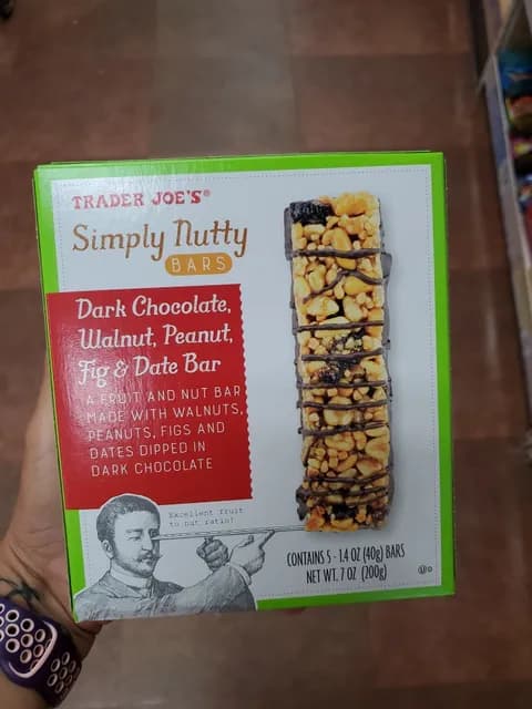 Is it Egg Free? Trader Joe's Simply Nutty Bars, Dark Chocolate, Walnut, Peanut, Fig & Date Bar