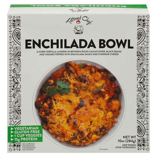 Is it Dairy Free? Tattooed Chef Riced Cauliflower Enchilada Bowl