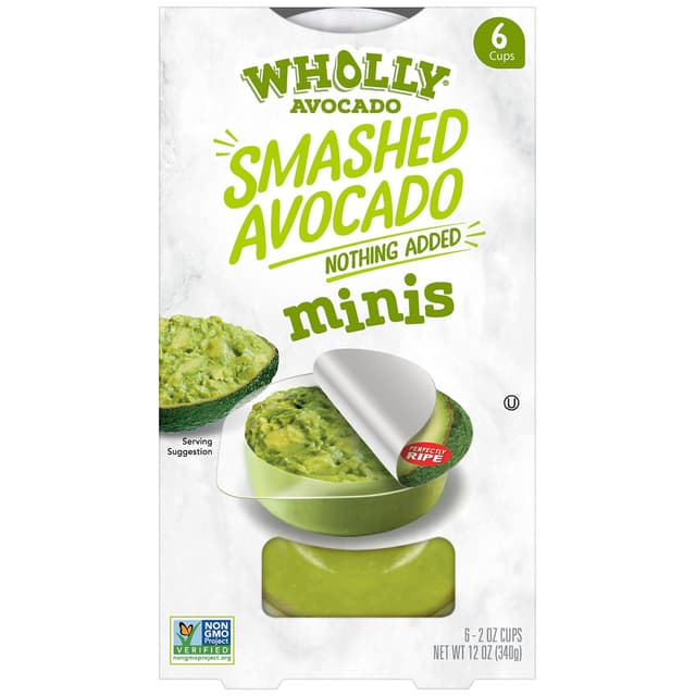 Is it Dairy Free? Wholly Avocado Chunky Mini Single Serve Cups, 100% Hass Avocado, (6