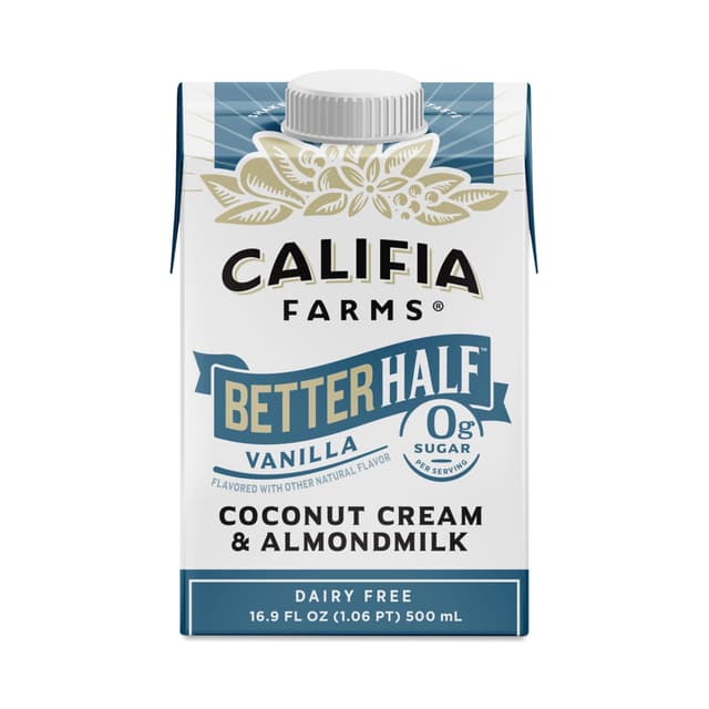 Is it Egg Free? Califia Farms Better Half Almond Milk Half And Half, Vanilla