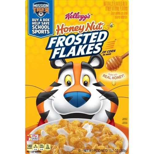 Is it Shellfish Free? Frosted Flakes 8 Vitamins And Minerals Honey Nut Breakfast Cereal