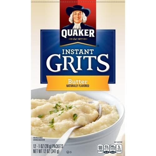 Is it Shellfish Free? Quaker, Instant Grits, Butter, 12 Packets