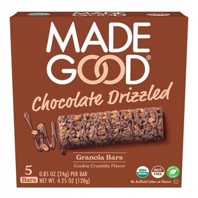 Is it Dairy Free? Madegood Chocolate Dipped Granola Bar Cookie Crumble