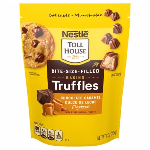 Is it Shellfish Free? Nestlé Toll House Bite-size Filled Baking Truffles Chocolate Caramel Dulce De Leche Flavored