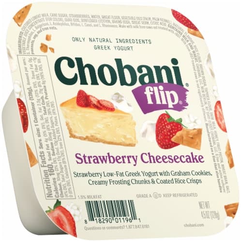 Is it Milk Free? Chobani Flip Low-fat Greek Yogurt, Strawberry Cheesecake